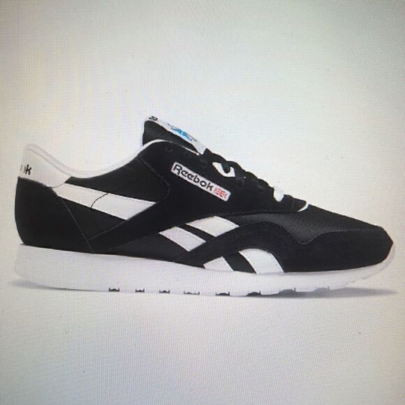 Reebok Great Condition Mens 6.5 - Reebok Classic Nylon Shore - Black and White - Picture 1 of 5